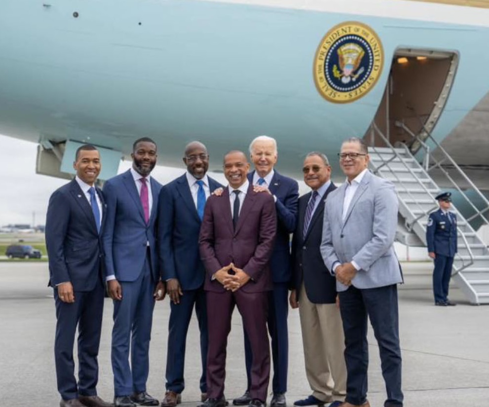 Fired-Up SC leadership with President Joe Biden in front of Air Force One